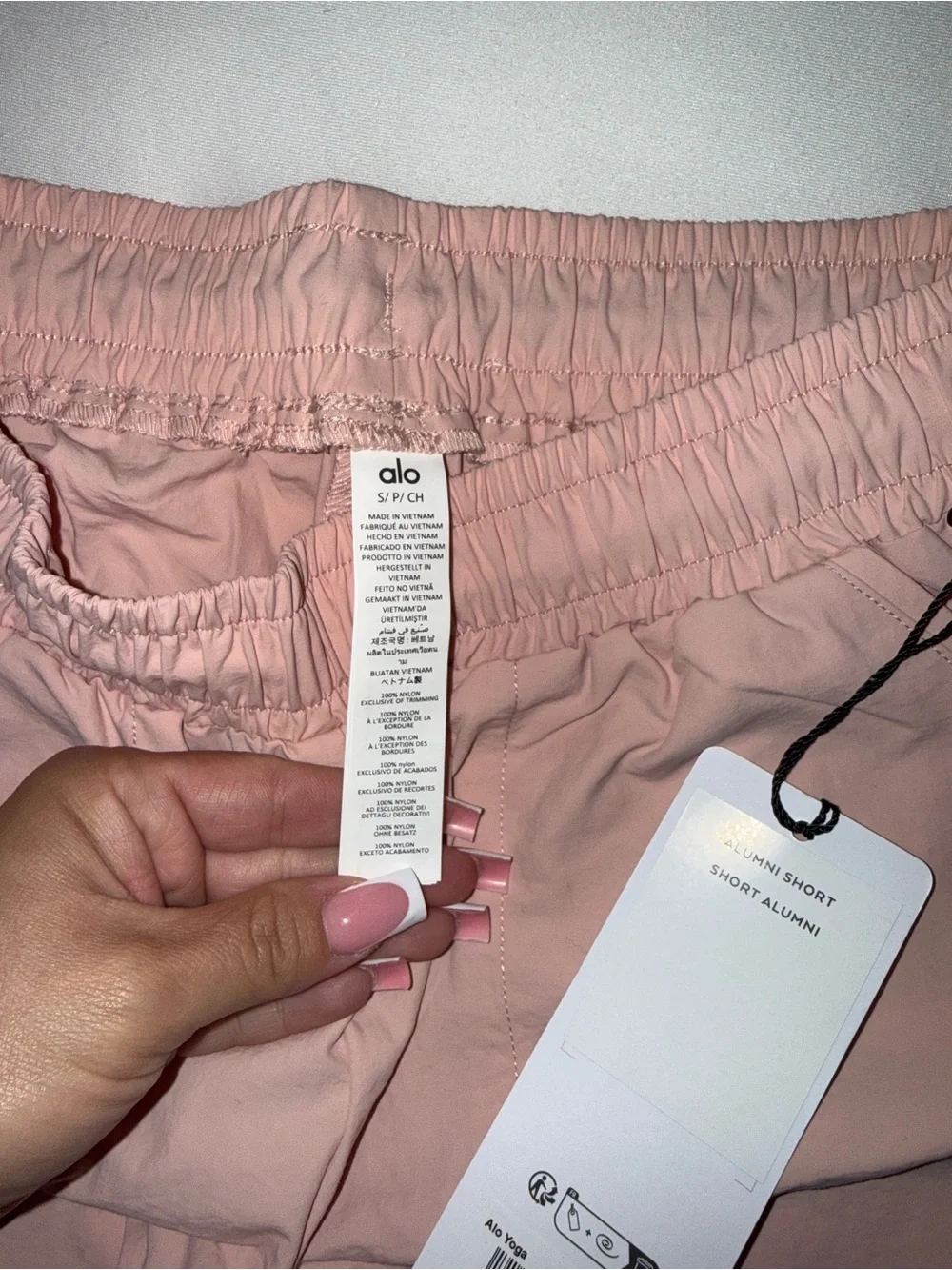 ALO Yoga Alumni Short Pink Quartz NWT